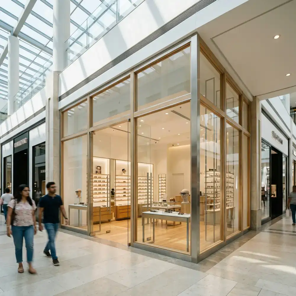 Exterior view of Aura Vision eyewear store at Phoenix Marketcity